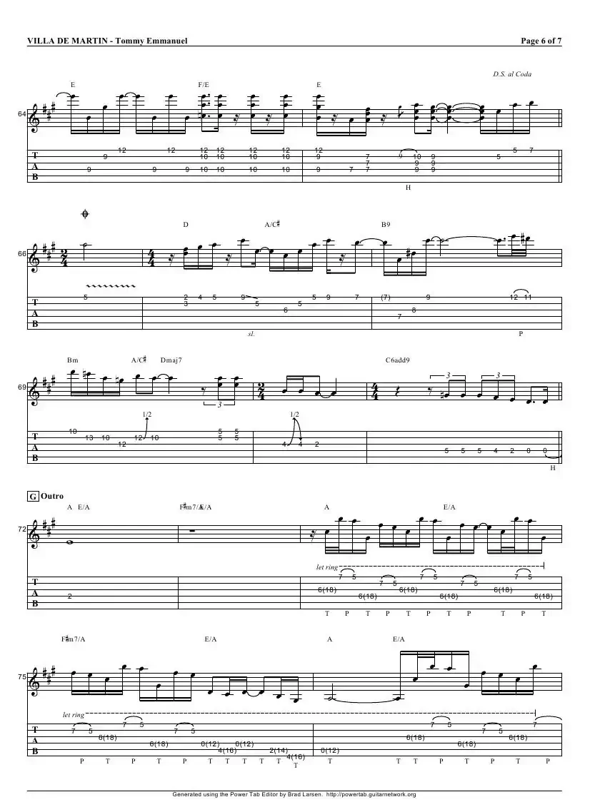 tommy emmanuel：villa de martin（指弹吉它）