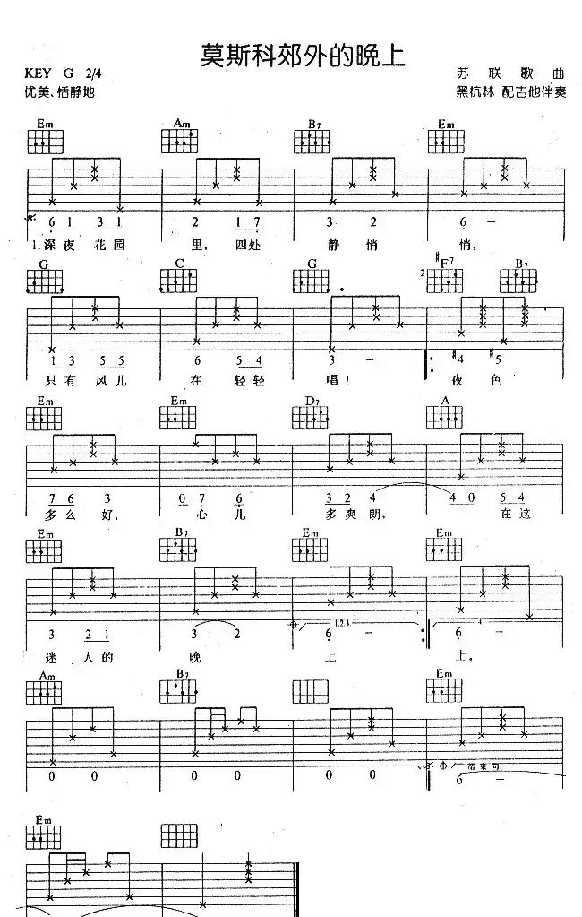 莫斯科郊外的晚上