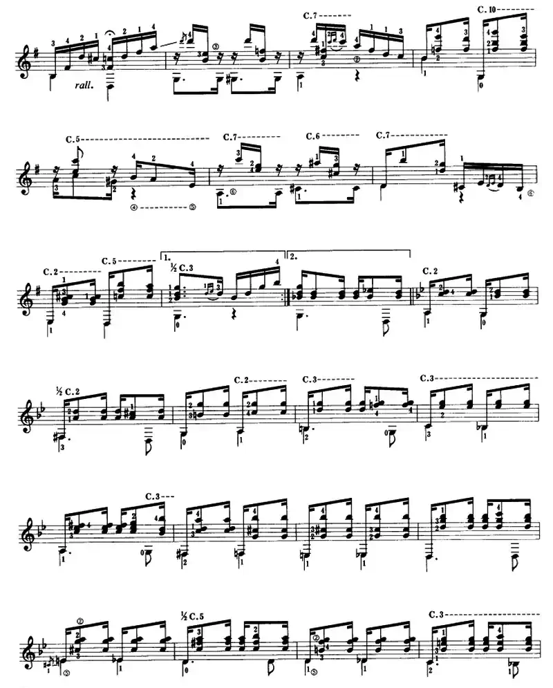 乡愁的肖罗曲（古典吉他）