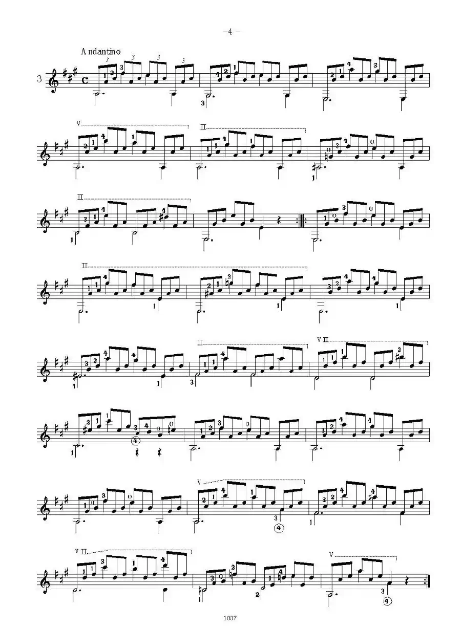 卡尔卡席25首练习曲之1——5