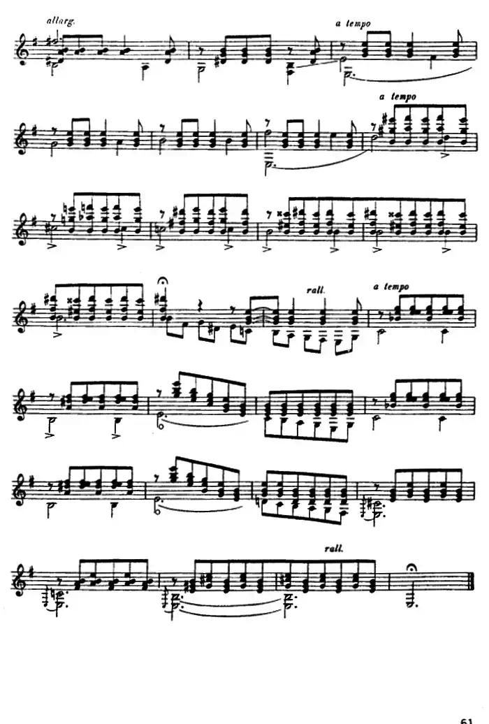 魏拉罗伯斯前奏曲五首·1（古典吉他）