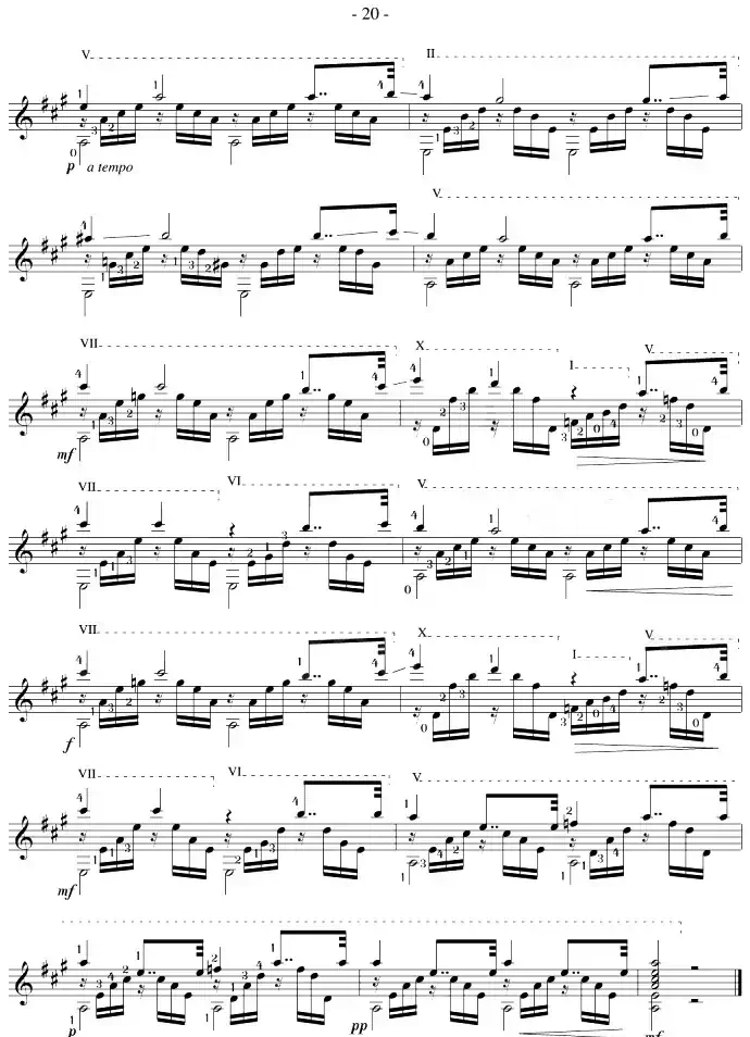 Napoleon Coste《25 Studies,Op.38》（STUDY 16）