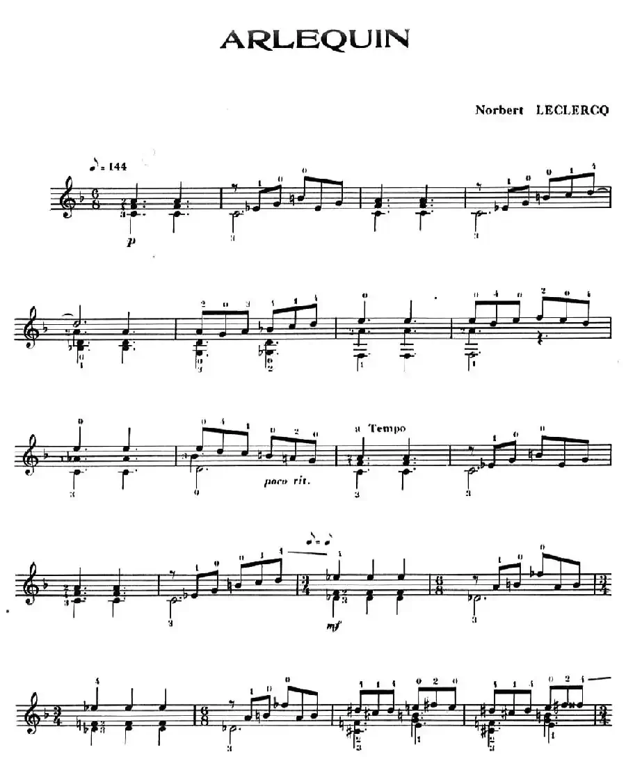 Six Couleurs-3（古典吉他）