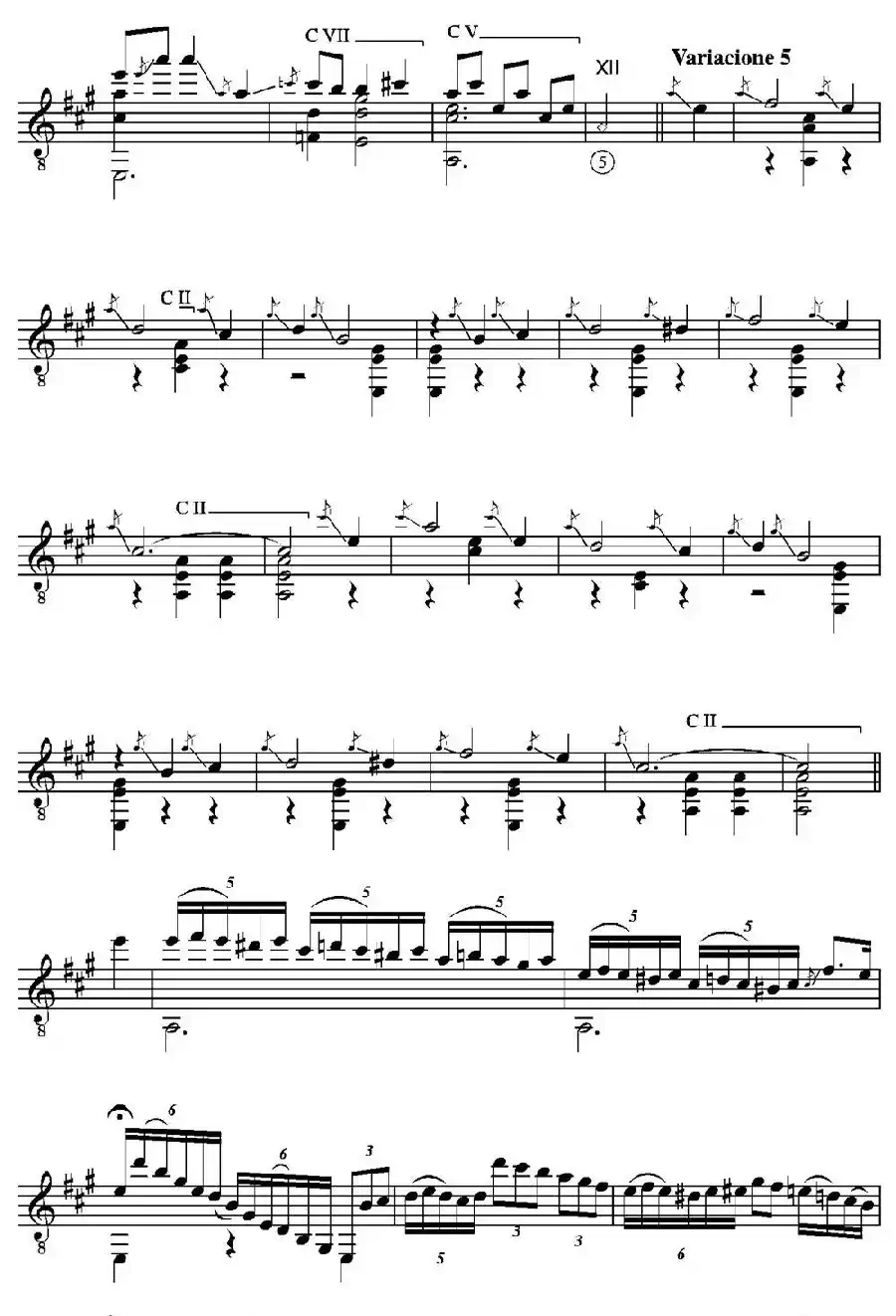 EL CARNAVAL DE VENECIA(Grande variaciones sobre un tema de Niccolo Paganini)（古典吉他）