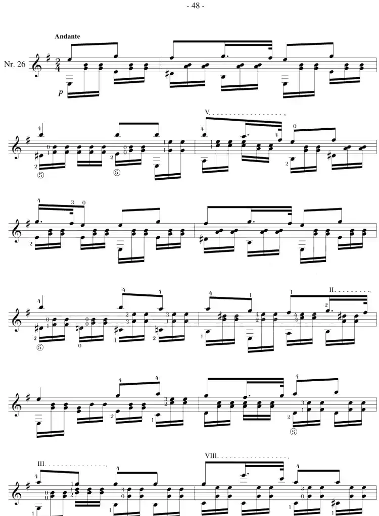 著名古典吉他练习曲（26）