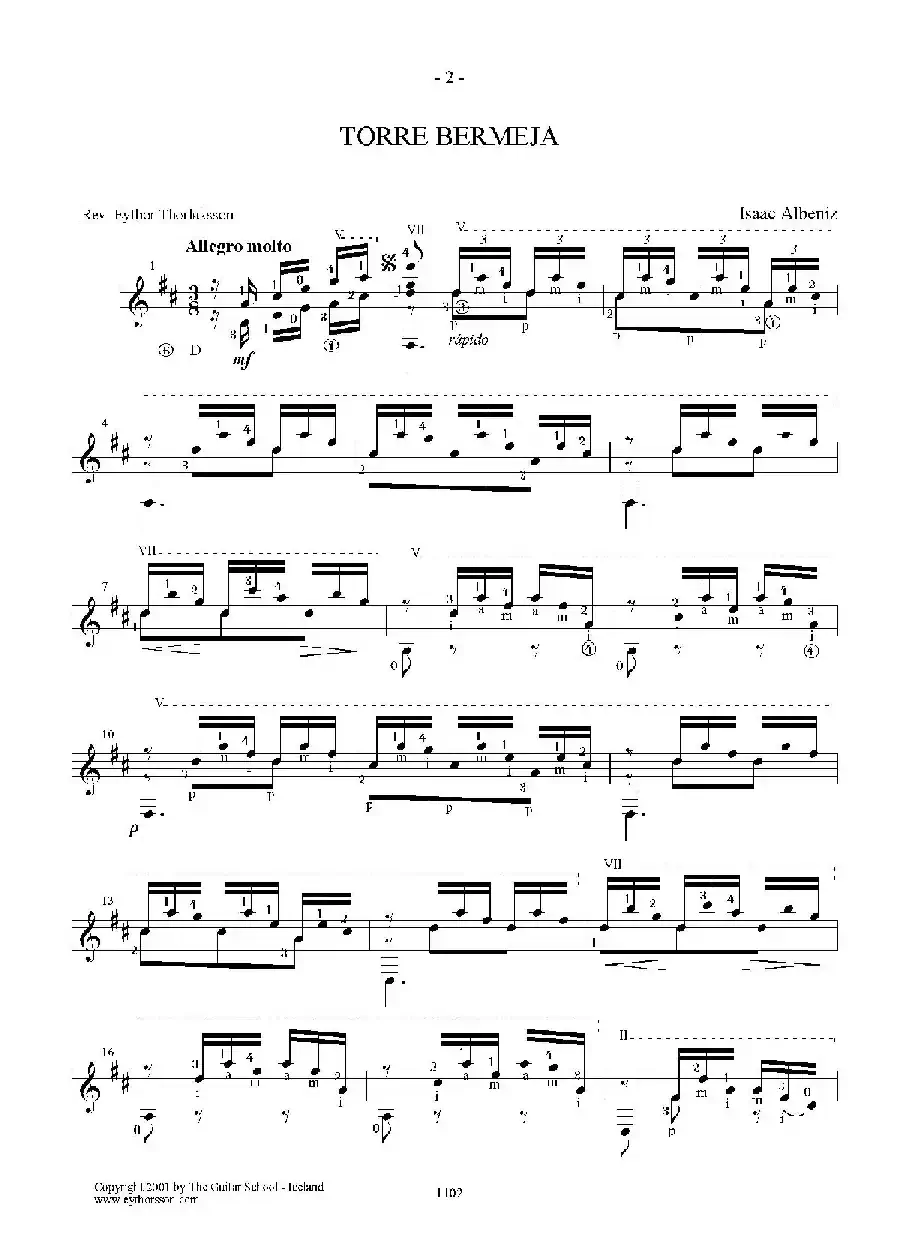Torre Bermeja(Serenata)-1（古典吉他）