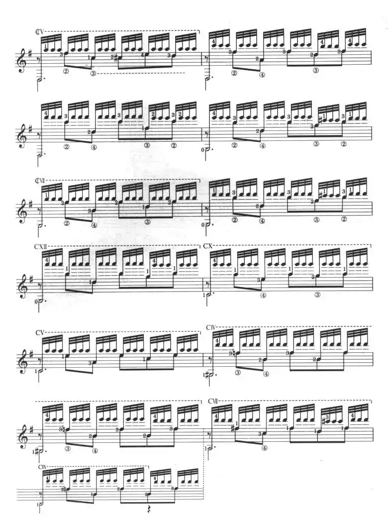 古典吉他考级十级外国乐曲A组（1、梦中的森林）