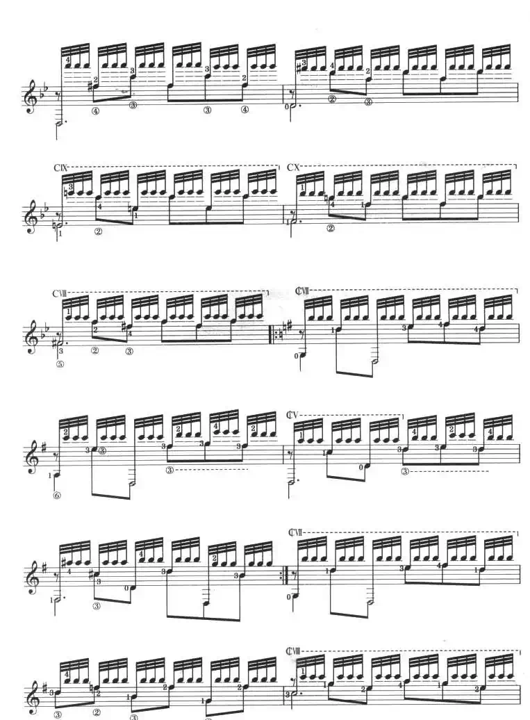 古典吉他考级十级外国乐曲A组（1、梦中的森林）