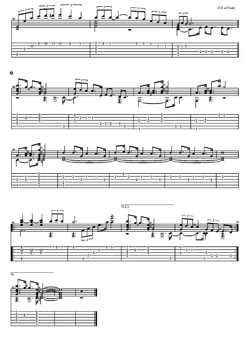 Close to you -Carpenters（指弹谱）