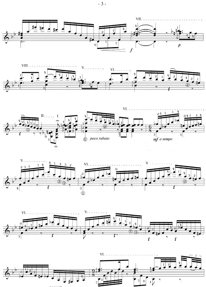 Napoleon Coste《25 Studies,Op.38》（STUDY 18）