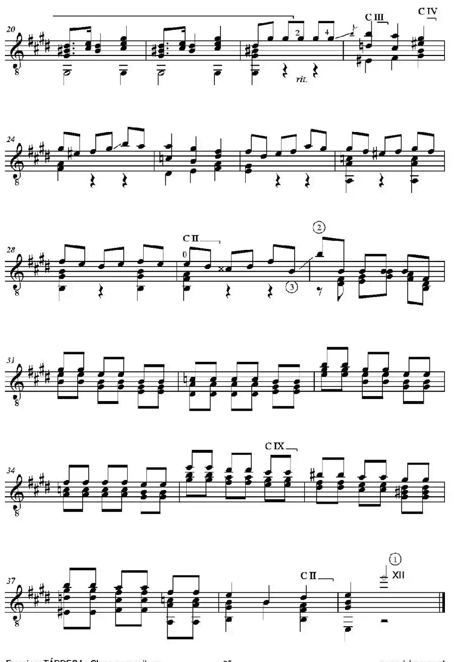 ESTUDIO(Sobre un tema de Giuseppe Verdi)（古典吉他）