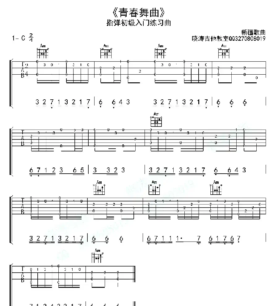 青春舞曲（指弹独奏）