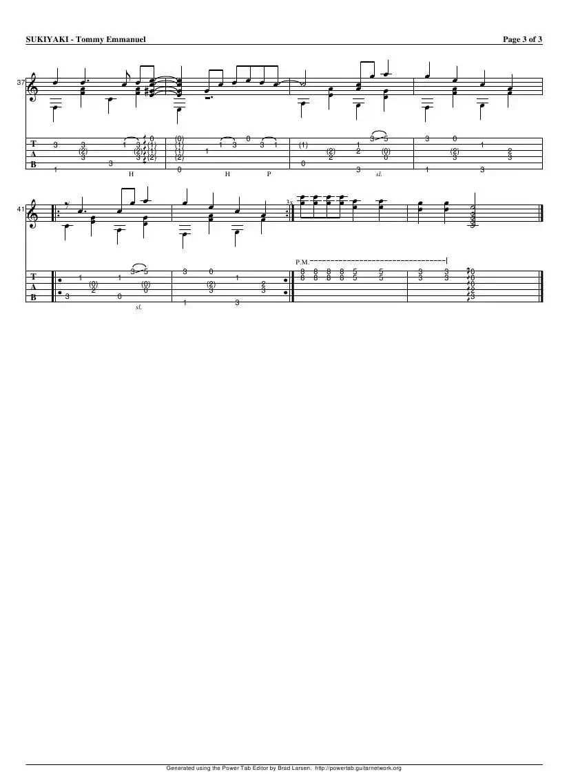 tommy emmanuel：sukiyaki 2（指弹吉它）