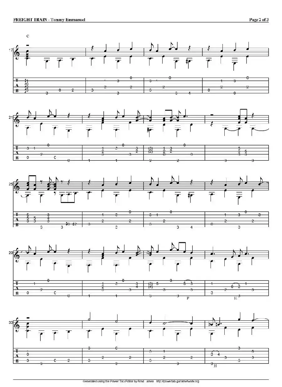 tommy emmanuel：freight train（指弹吉他）
