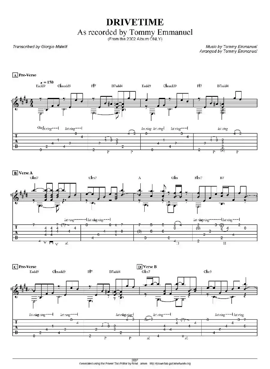 tommy emmanuel：drivetime（指弹吉他）