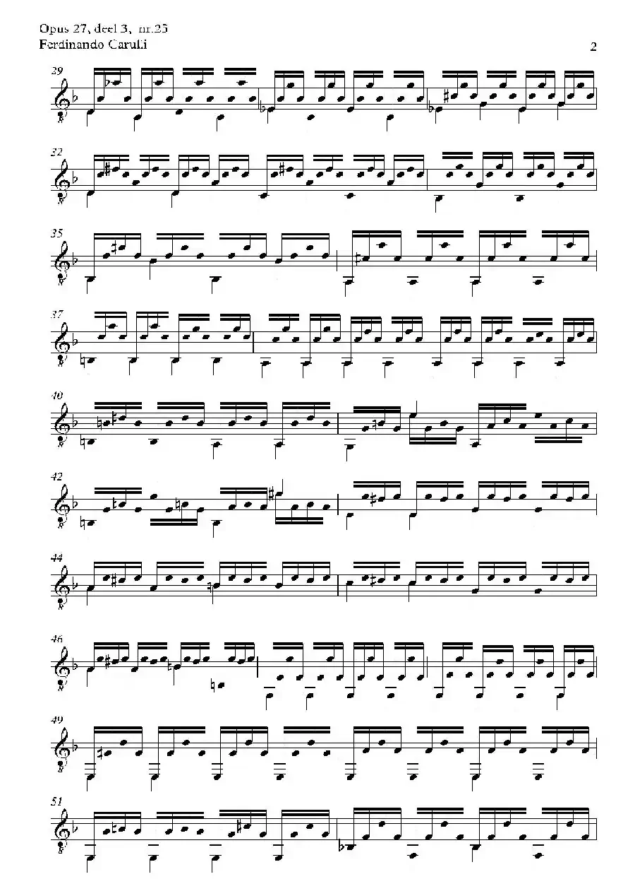 Metodo Completo Op.27-3（古典吉他二重奏练习·25）