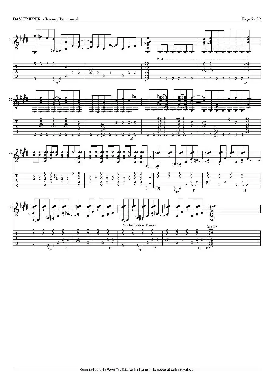tommy emmanuel：day tripper（指弹吉他）