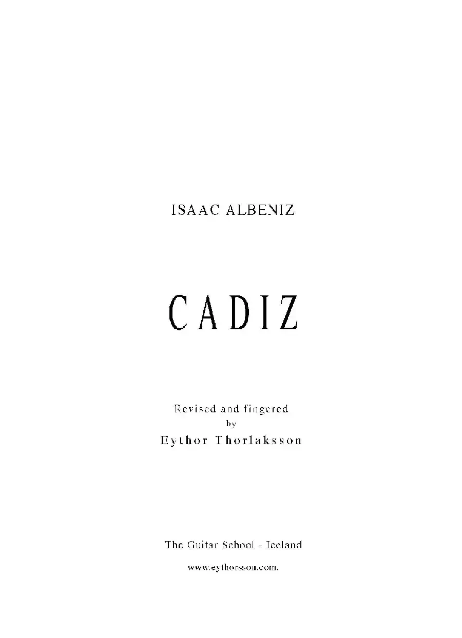 Cadiz（古典吉他）