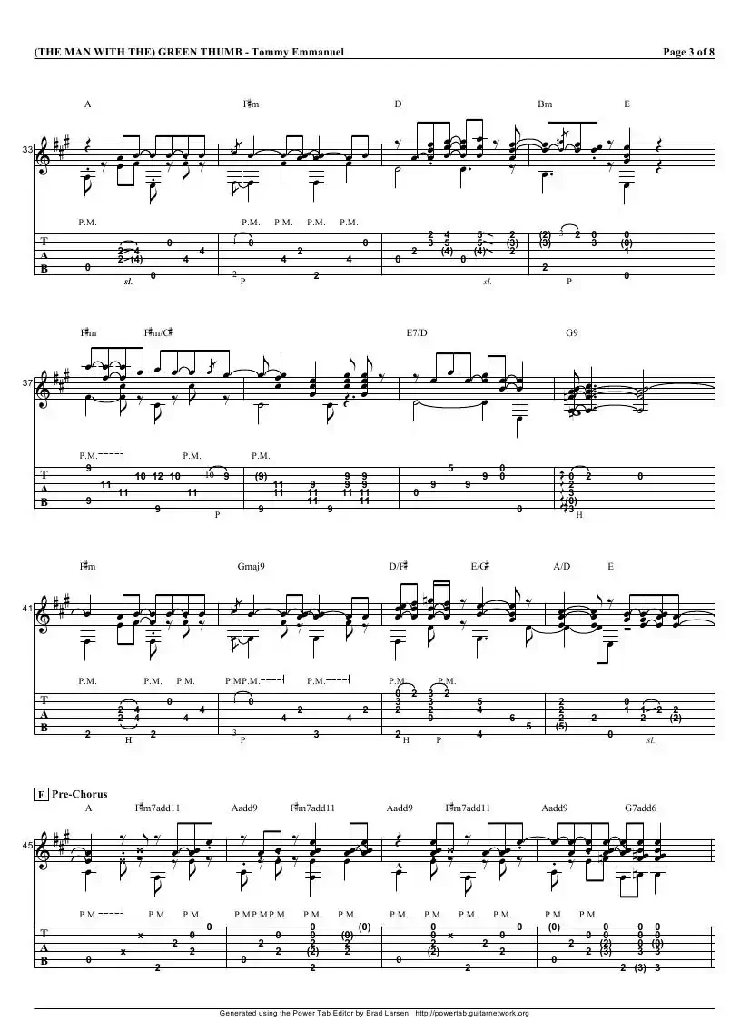 tommy emmanuel：the man with the green thumb（指弹吉它）
