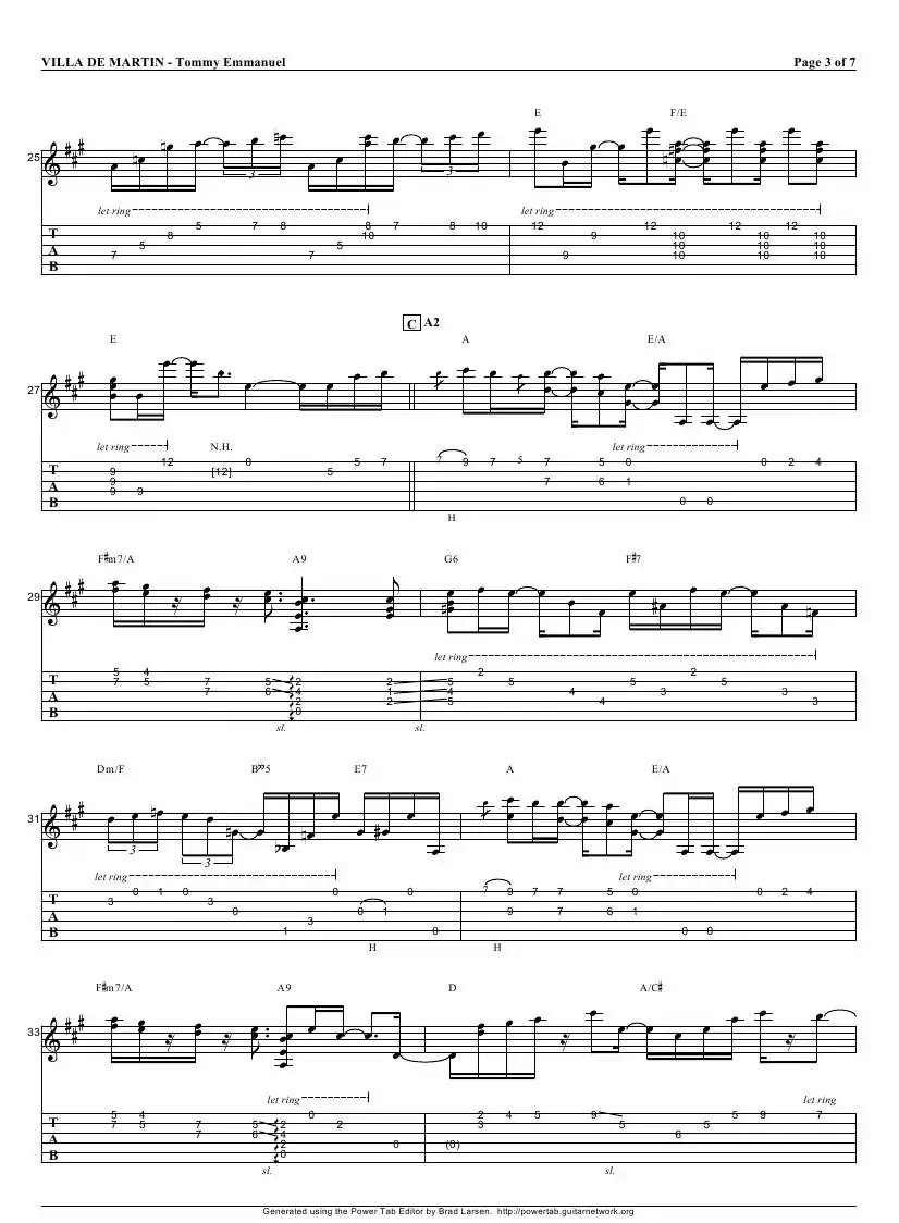 tommy emmanuel：villa de martin（指弹吉它）