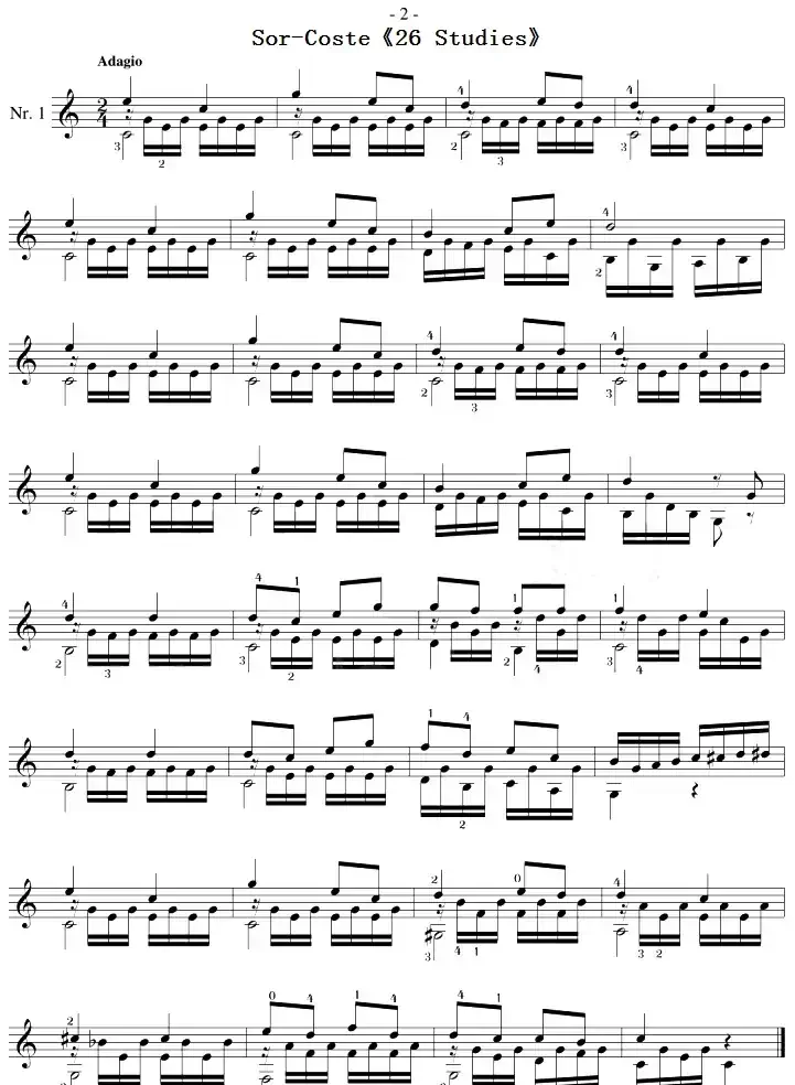 Sor-Coste《26 Studies》（STUDY 1）