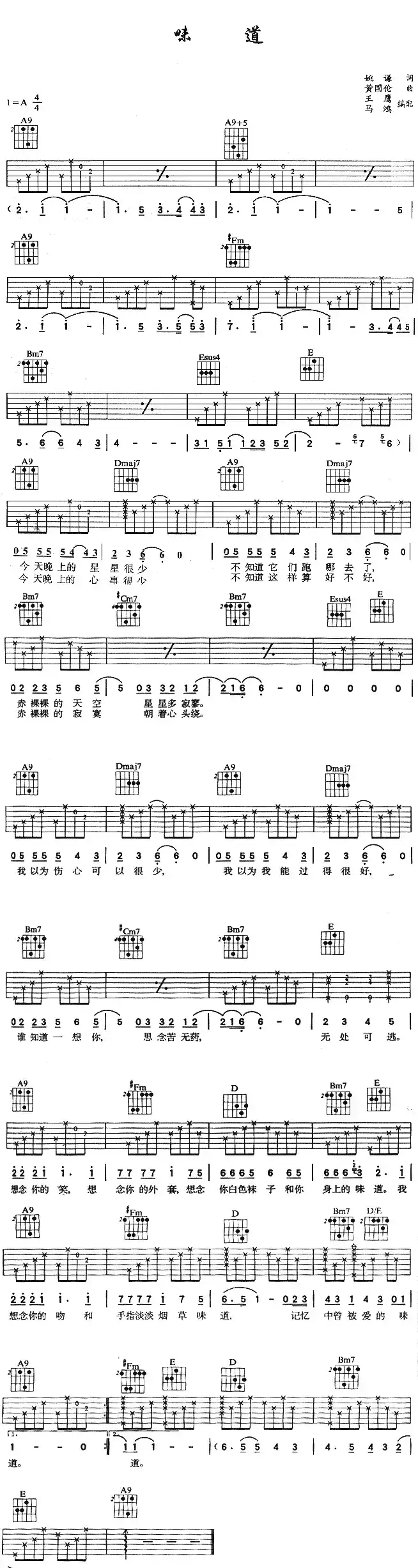 味道(王鹰 马鸿 编配版)