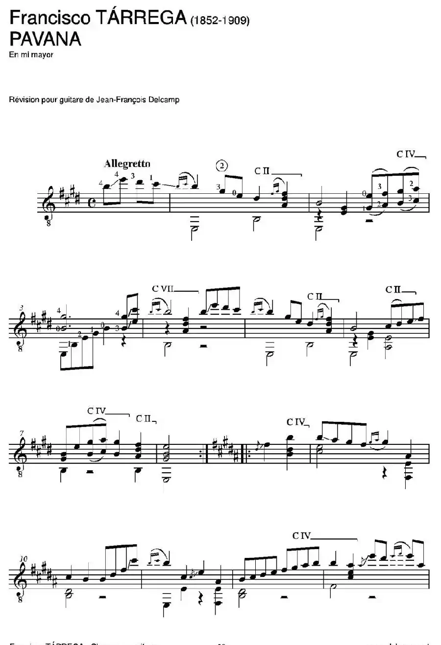PAVANA（古典吉他）