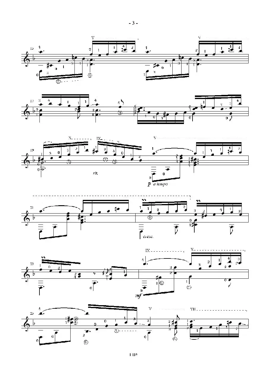 Mallorca(Barcarola Op.202)（古典吉他）