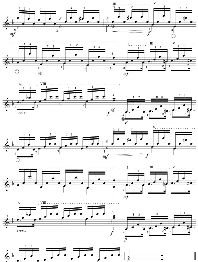 Mauro Giuliani《12 Studies,Op.48》（STUDY 7）