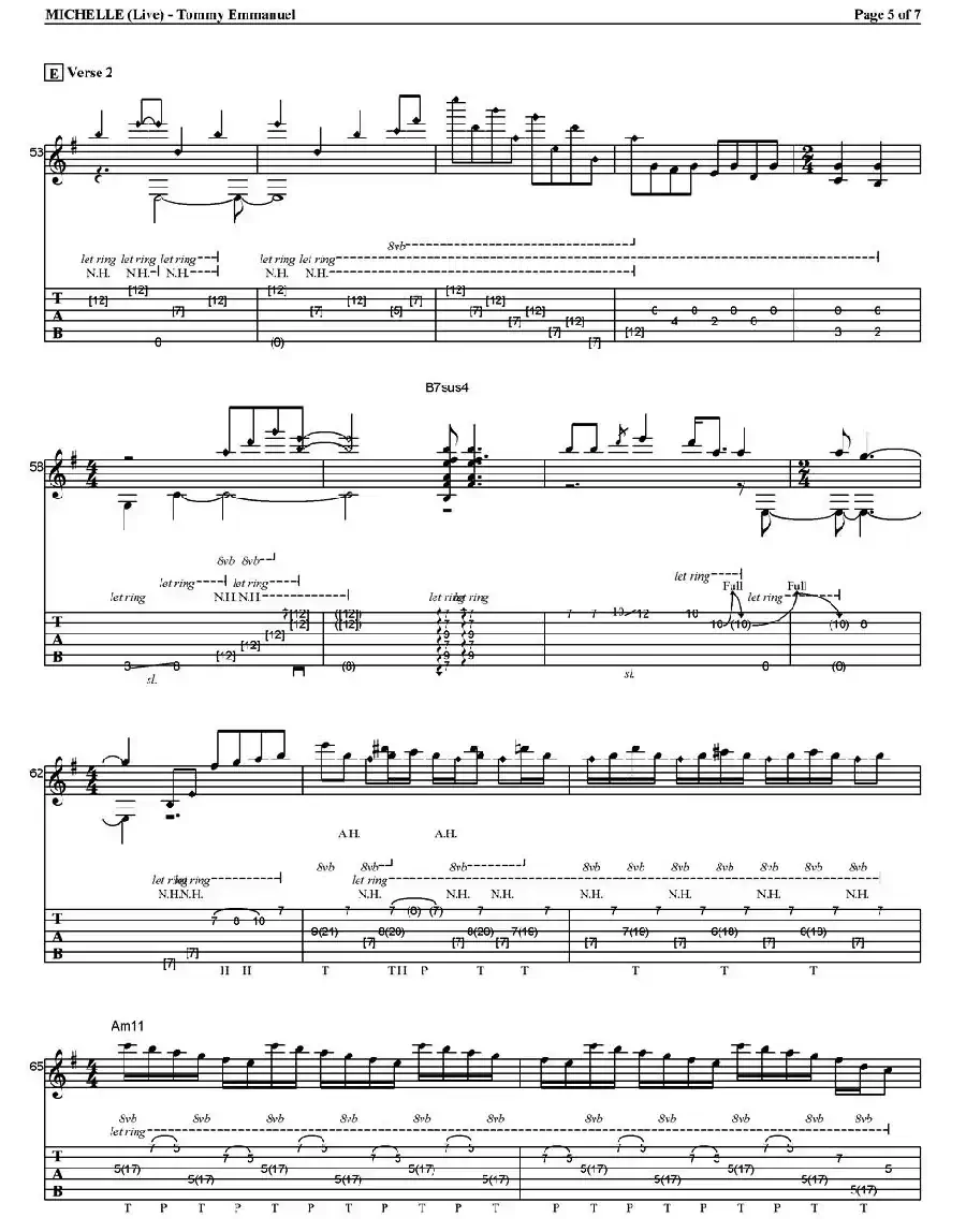 tommy emmanuel：michelle （live）（指弹吉他）