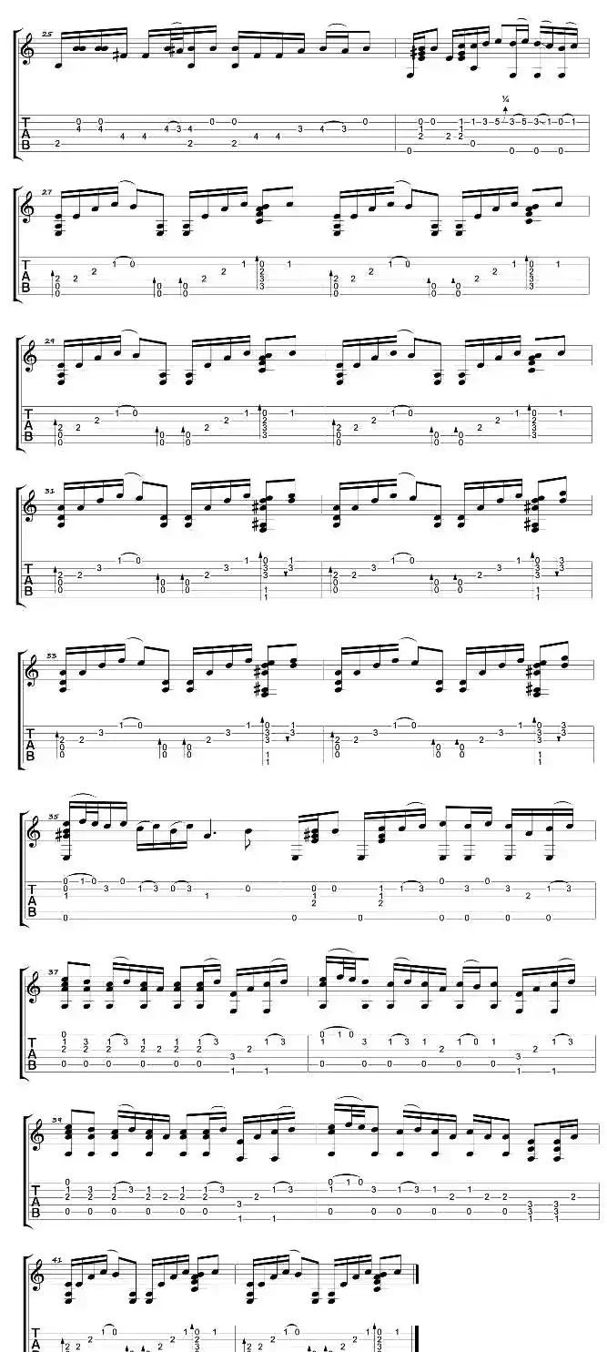 威廉古堡(卢家宏指弹吉他谱)