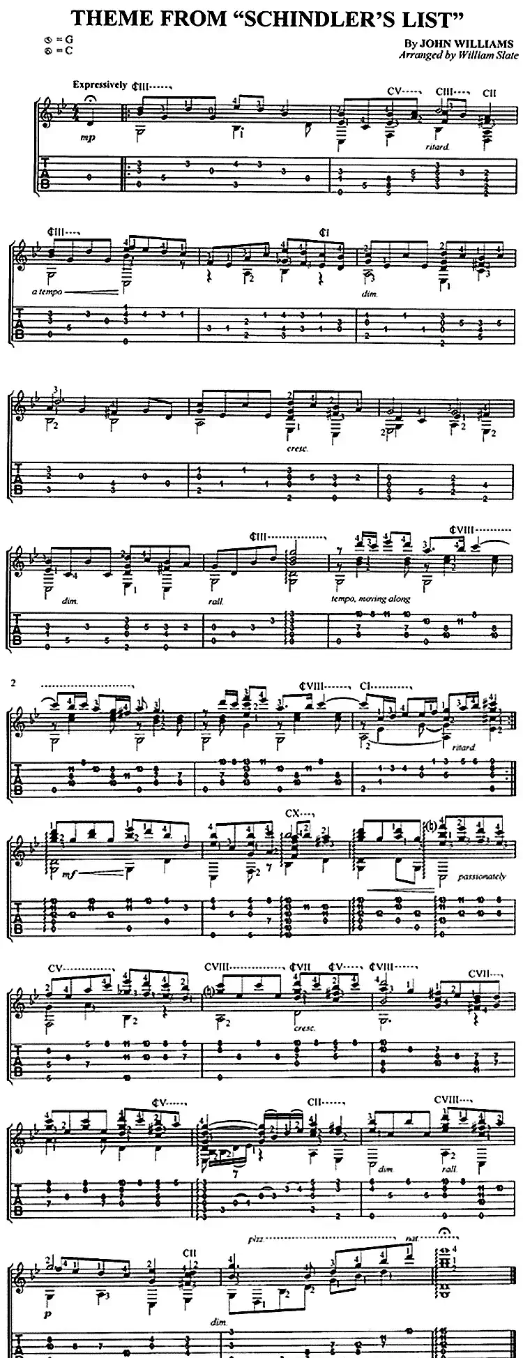 辛德勒名单(独奏曲)