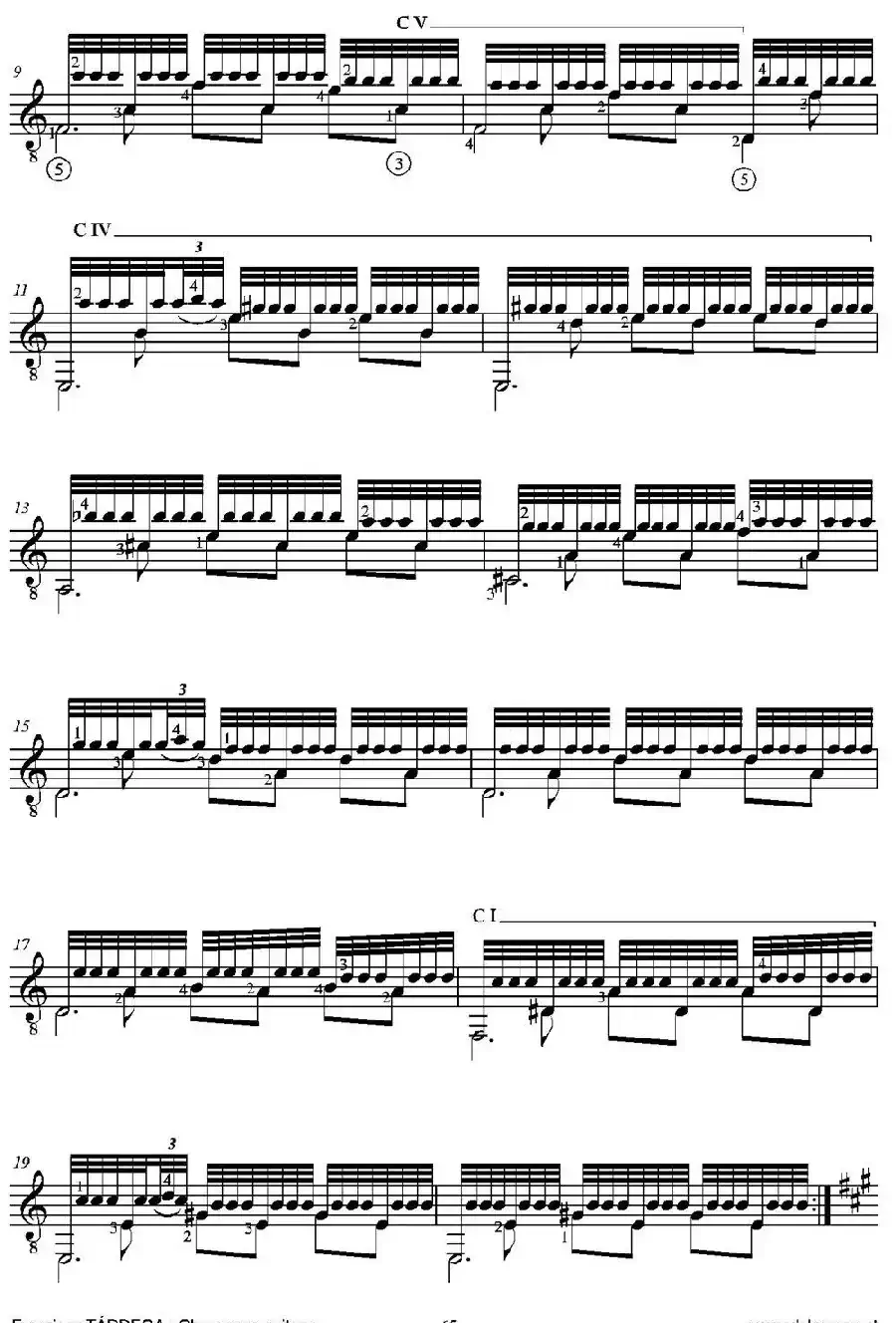 RECUERDOS DE LA ALHAMBRA(Hommage a I'eminent artiste Alfed Cottin)（古典吉他）
