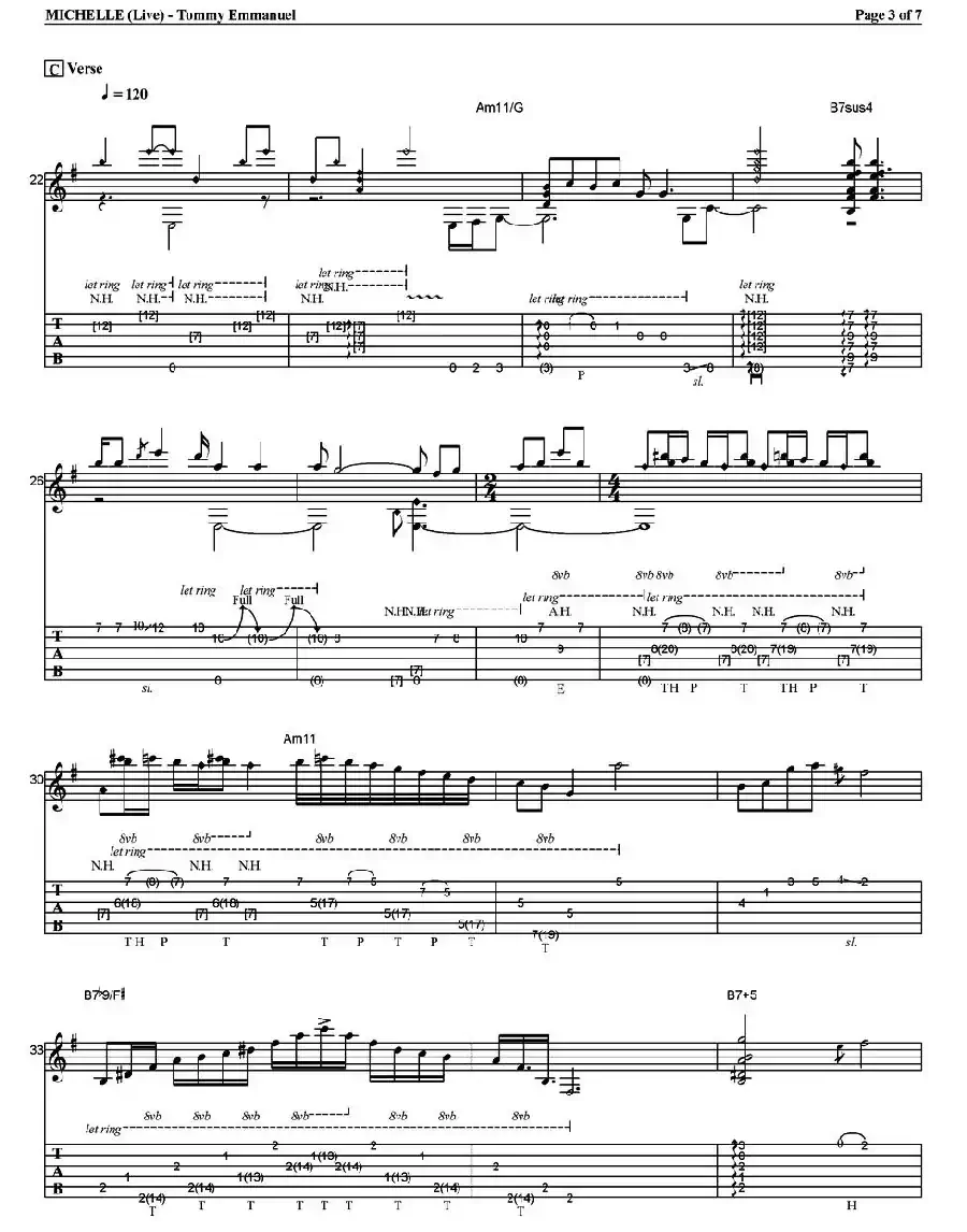 tommy emmanuel：michelle （live）（指弹吉他）