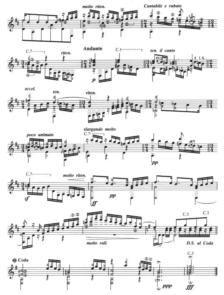 古典吉他考级九级外国乐曲B组（3、西班牙舞曲 No10）