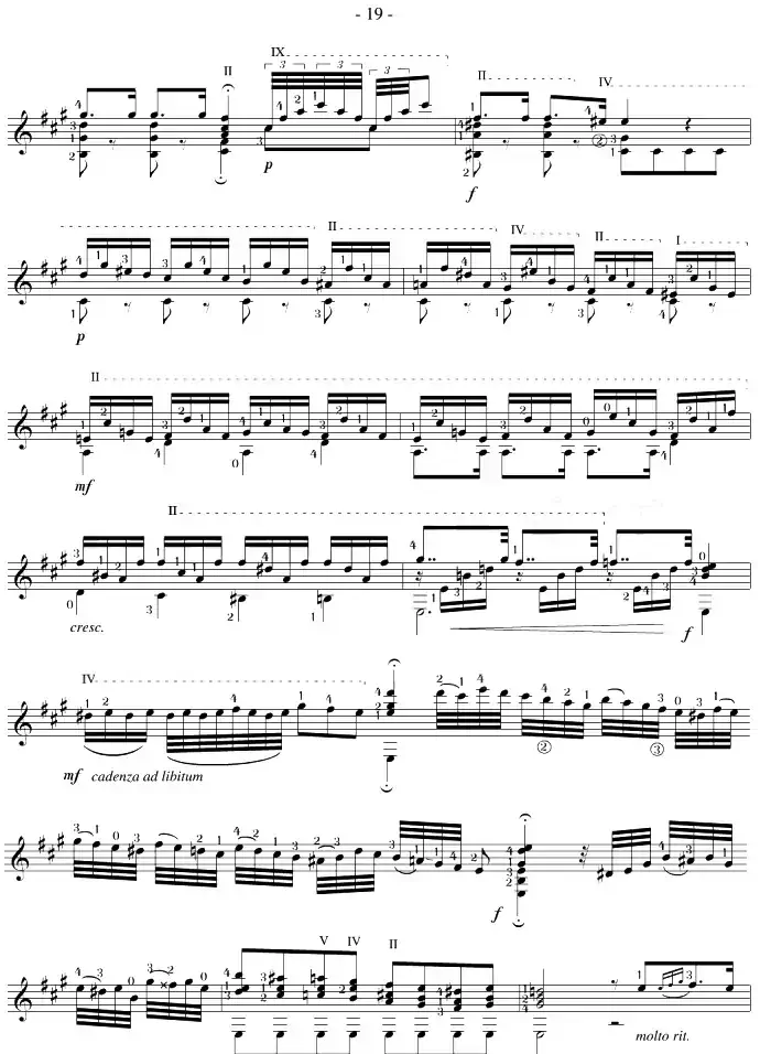 Napoleon Coste《25 Studies,Op.38》（STUDY 16）