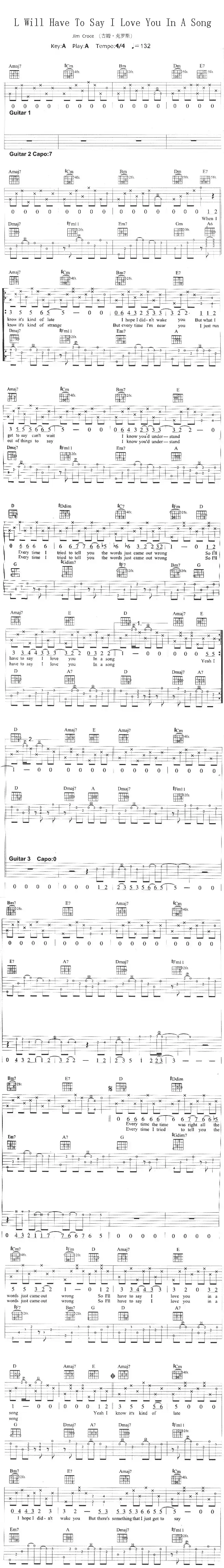 L Will Have To Say I Love You In A Song