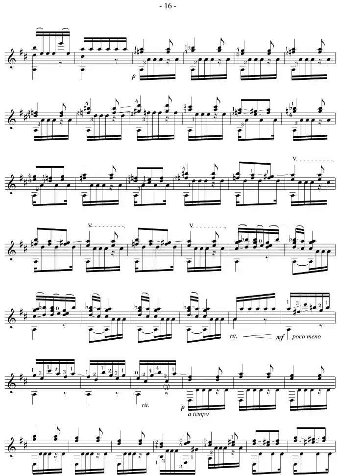 Napoleon Coste《25 Studies,Op.38》（STUDY 23）