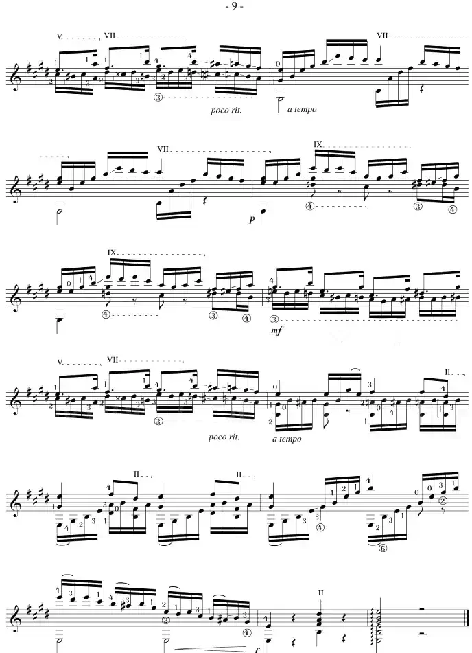 Napoleon Coste《25 Studies,Op.38》（STUDY 20）