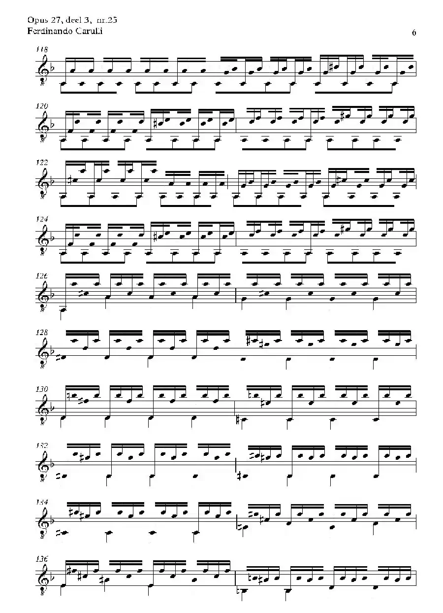 Metodo Completo Op.27-3（古典吉他二重奏练习·25）