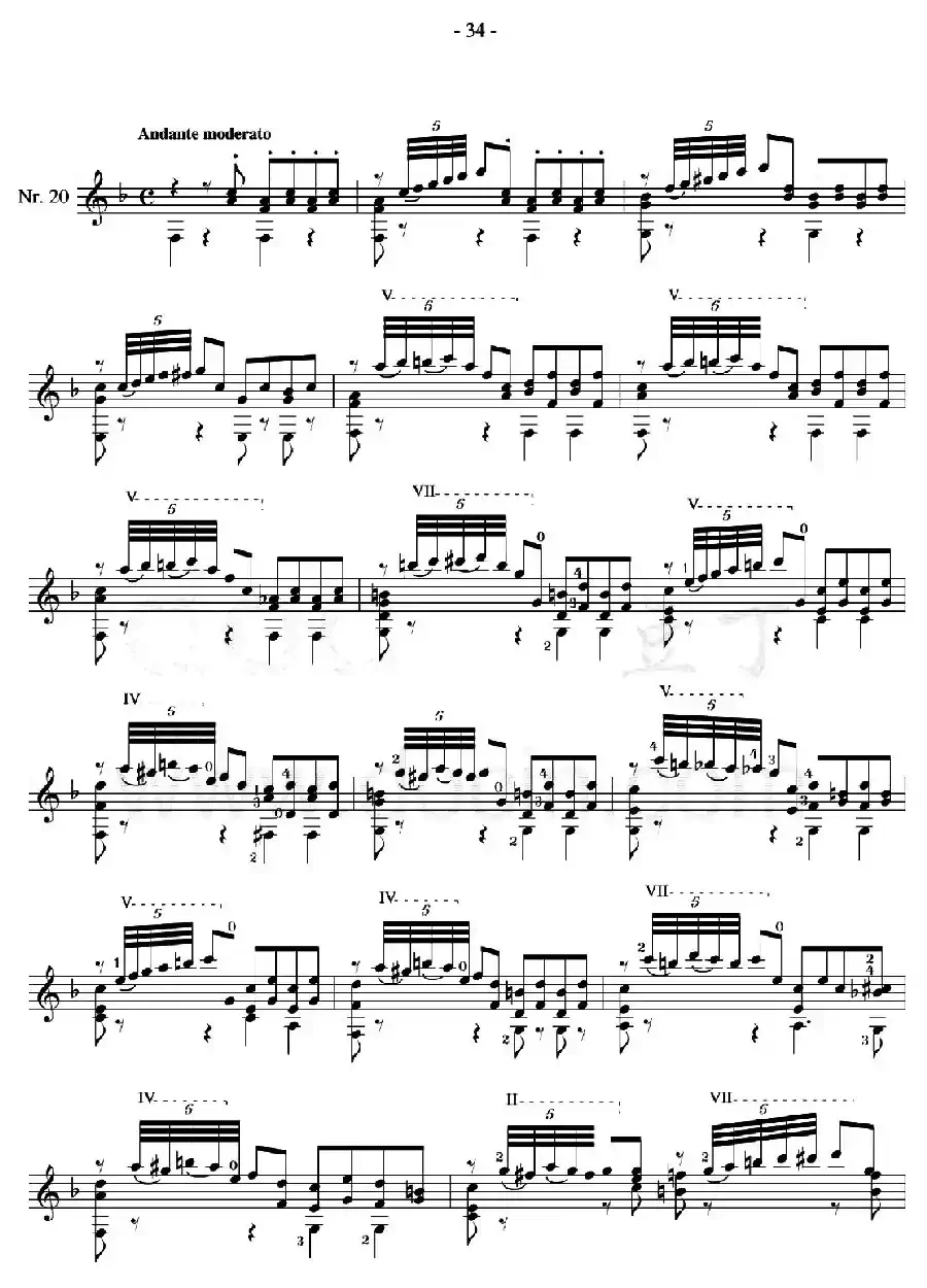 著名古典吉他练习曲（20）