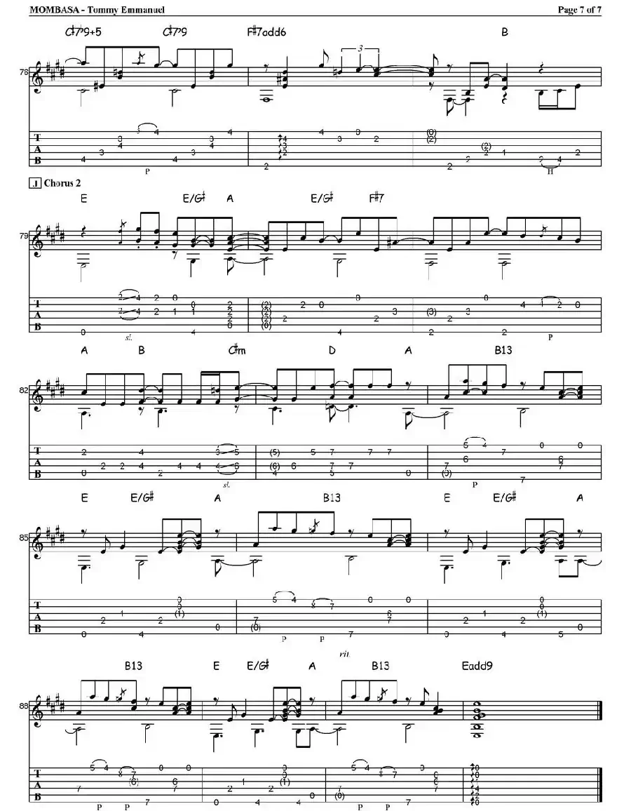 tommy emmanuel：mombasa（指弹吉他）