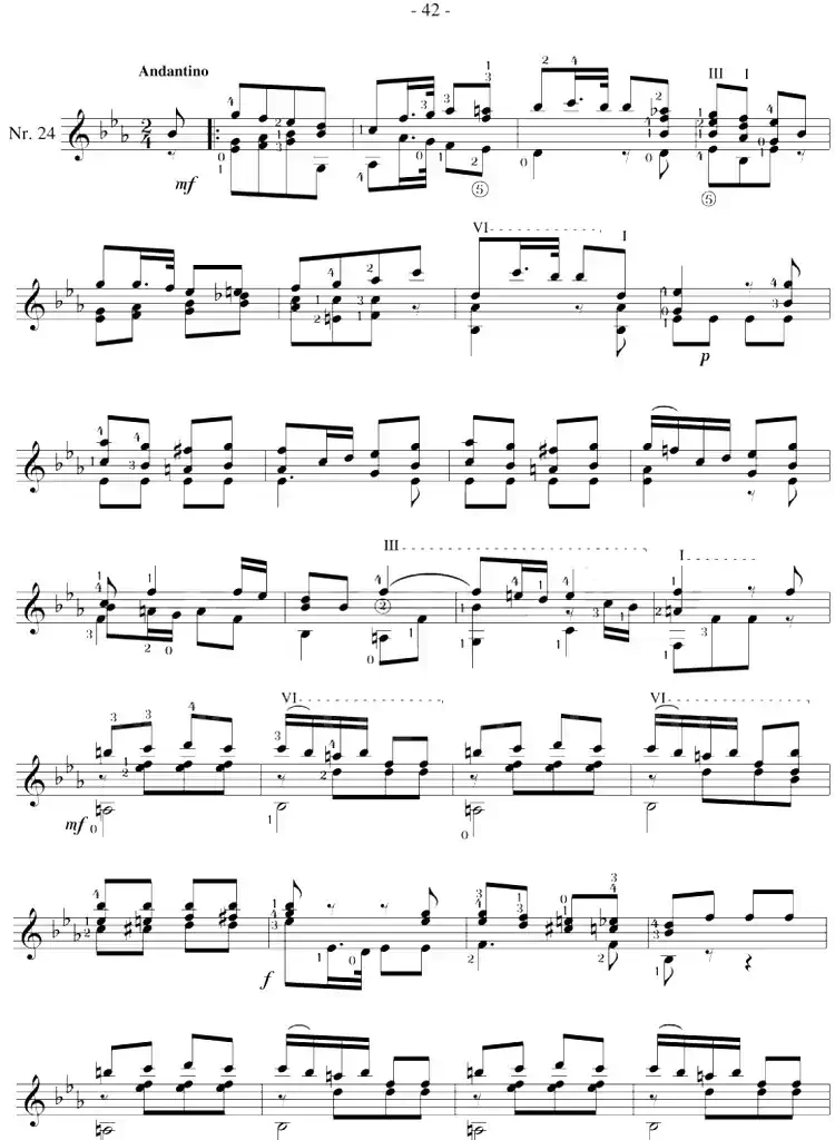 著名古典吉他练习曲（24）