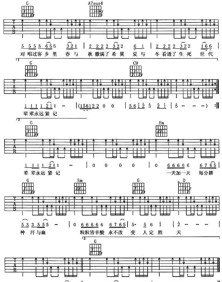 农民（刘卓辉词 黄家驹曲）