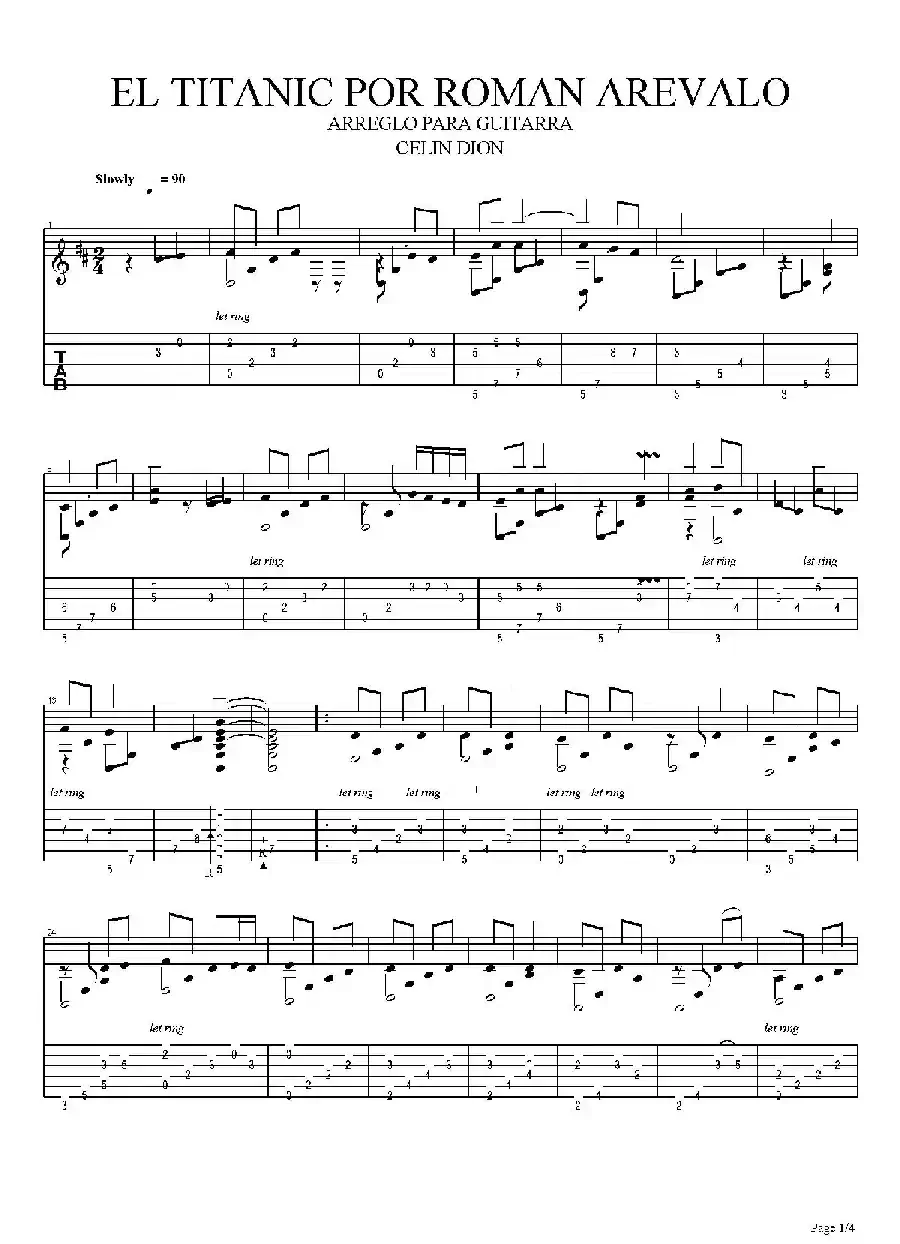 古典吉他：James Horner：Titanic