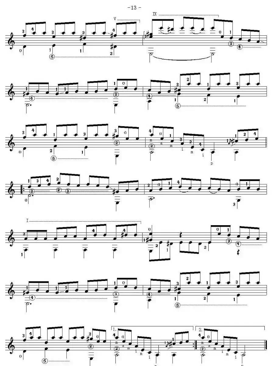 他雷加12首练习曲之7