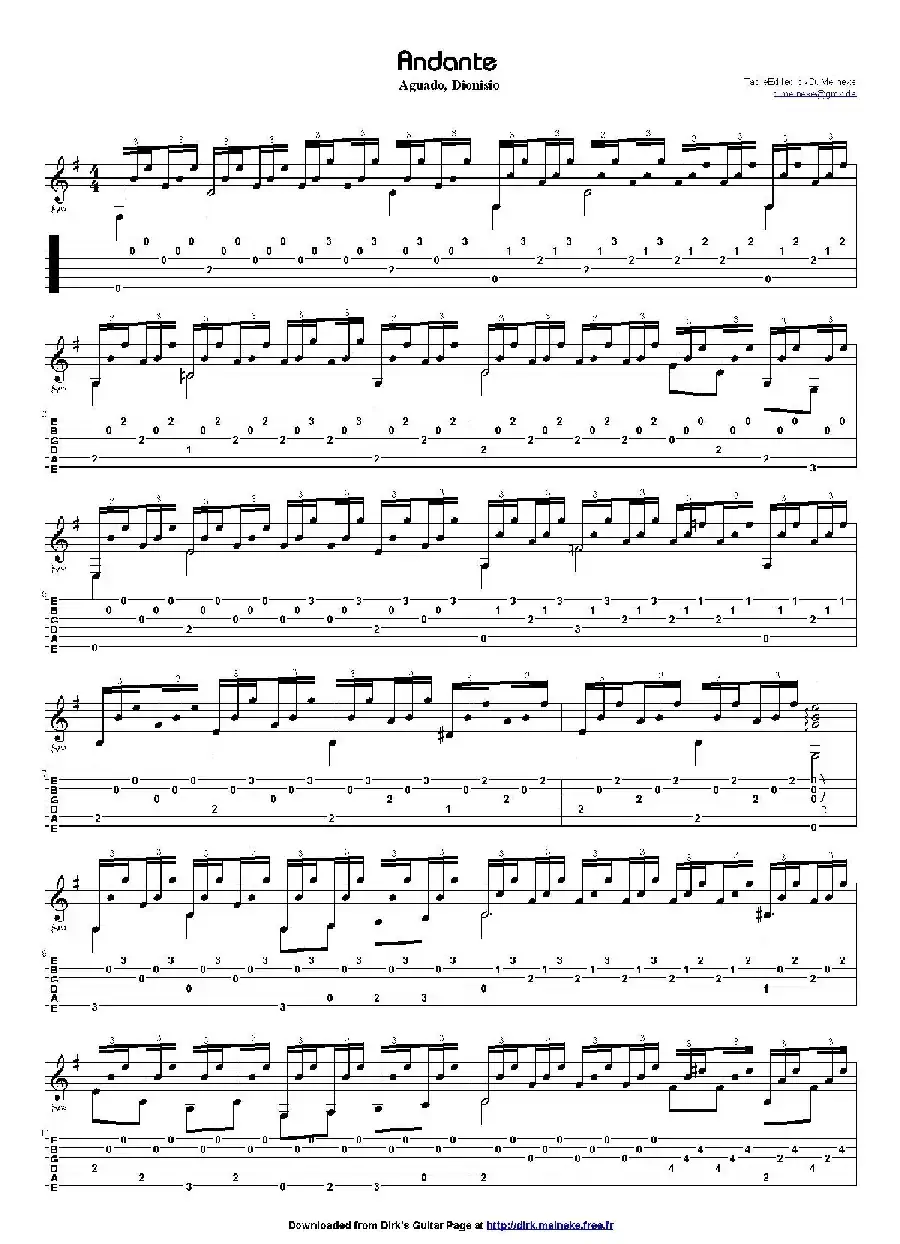 aguado andante 3（古典吉他）