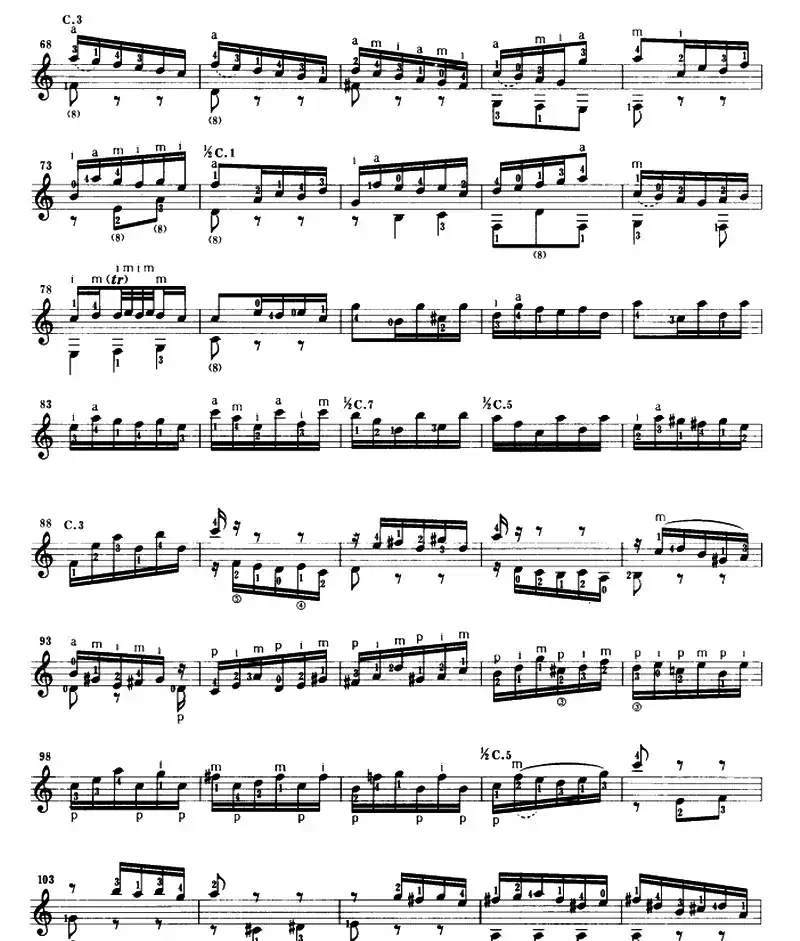 第三鲁特琴组曲（古典吉他）