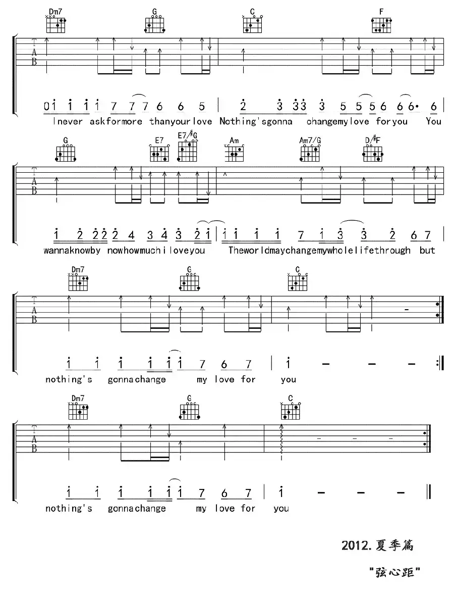 Nothing's gonna change my love for you（此爱永不变）