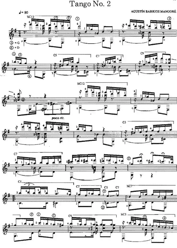 Tango No.2（古典吉他）